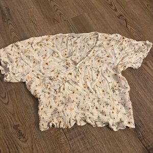 Cropped floral blouse